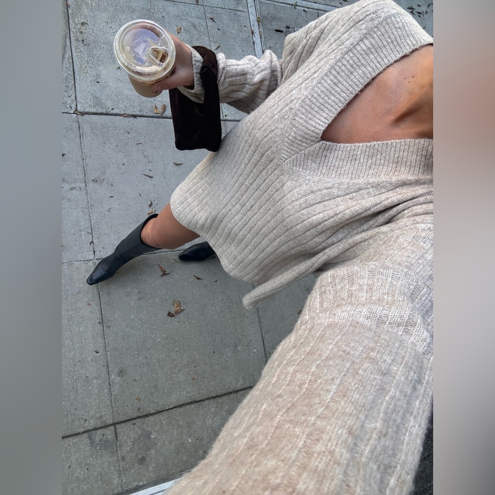 ASOS beige sweater dress